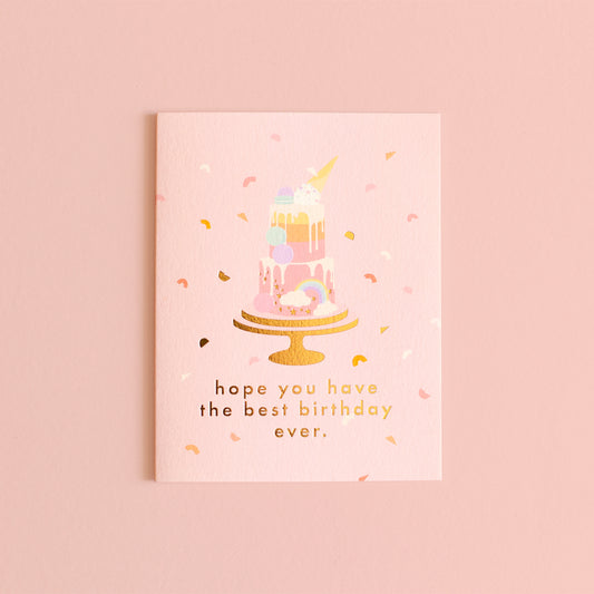 Best Birthday Cake Greeting Card