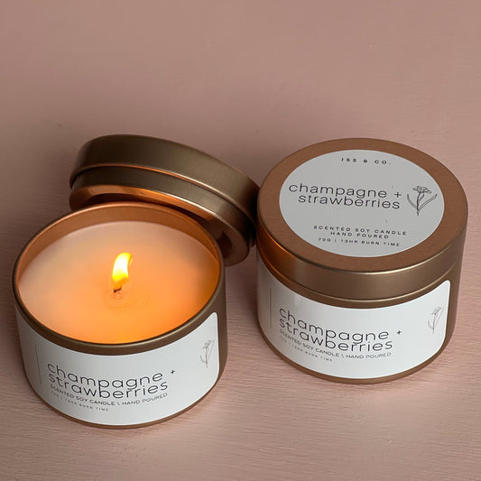 Champagne + Strawberries Tin