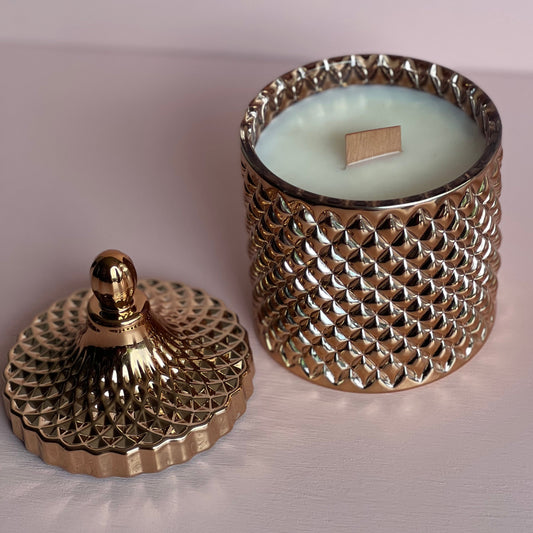 Gloss Rose Gold Geo Jar